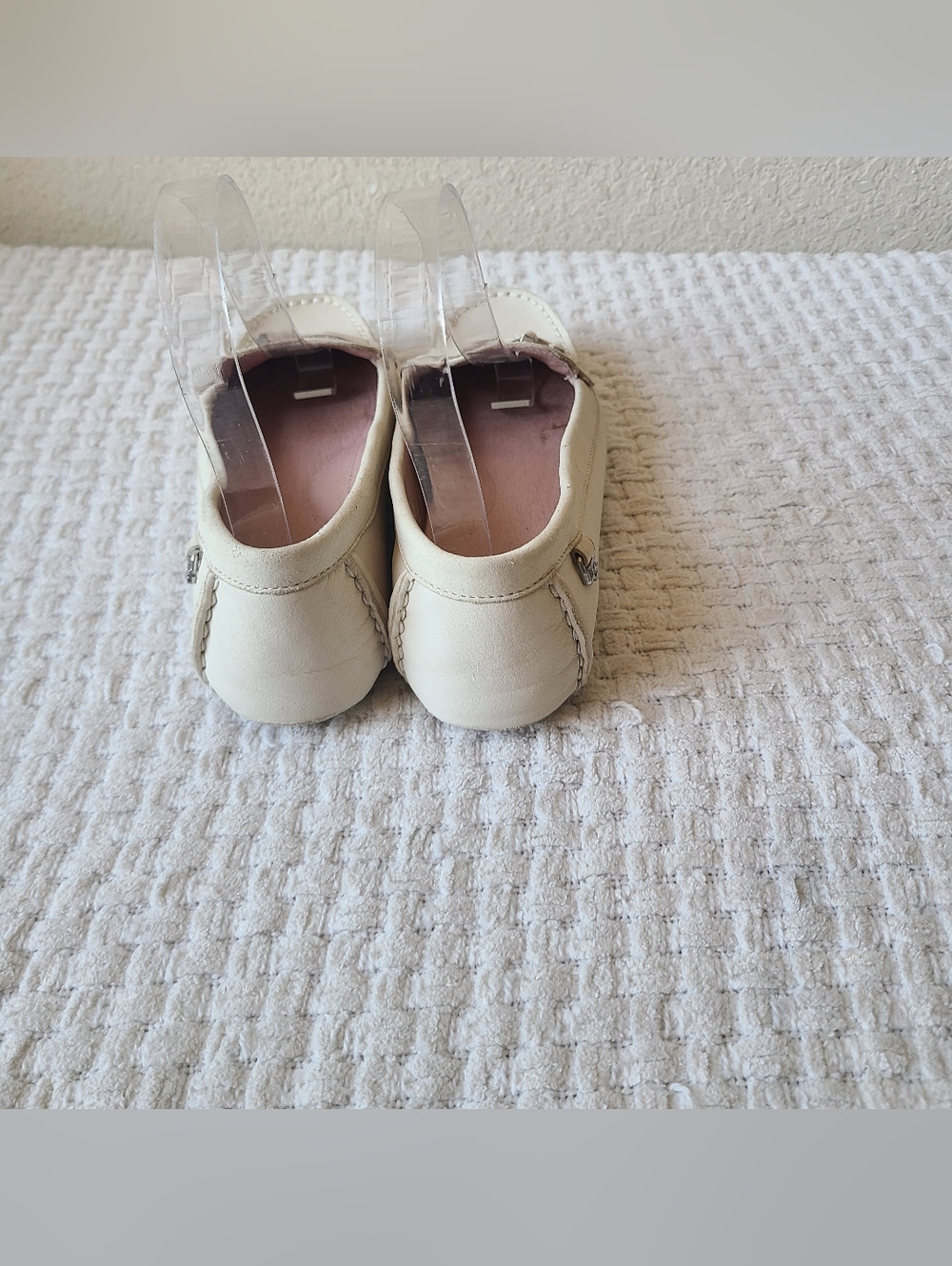 UGG Callen Women's Cream Leather Slip-On Loafers US Size 6.5 - Picture 4 of 9